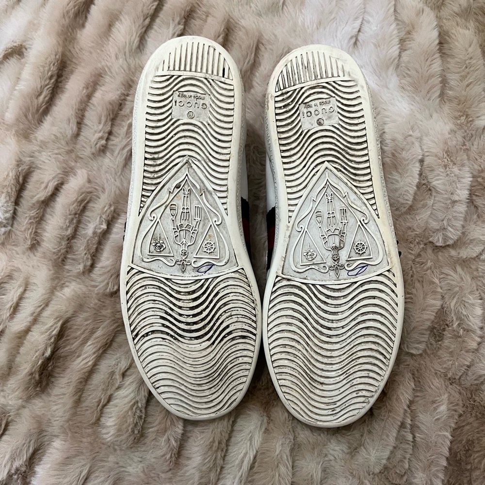 GUCCI Calfskin Web Studded Feline Ace
Sneakers - Size 36.5 US 6.5 - Picture 9 of 12